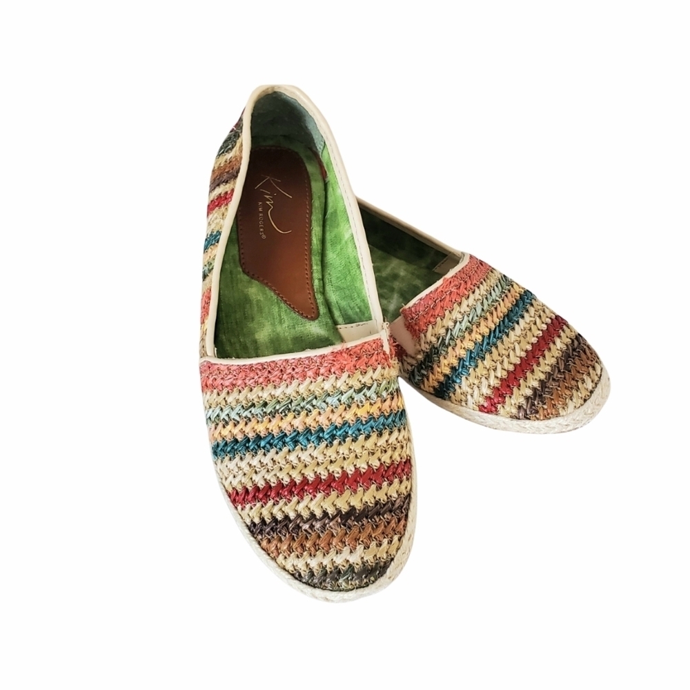 Kim Rogers Multi Colored Woven Stripe Shoes/Flats